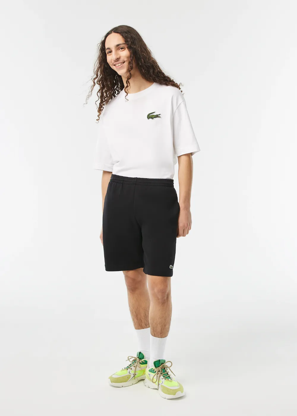 Short Lacoste molleton noir