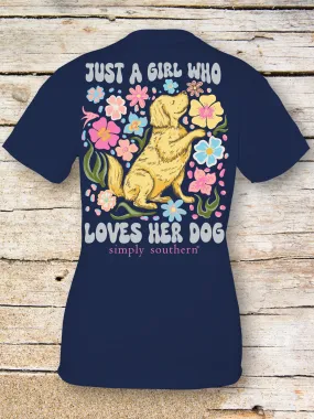 Simply Southern 'Just a Girl who Loves Her Dog' Short Sleeve Tee