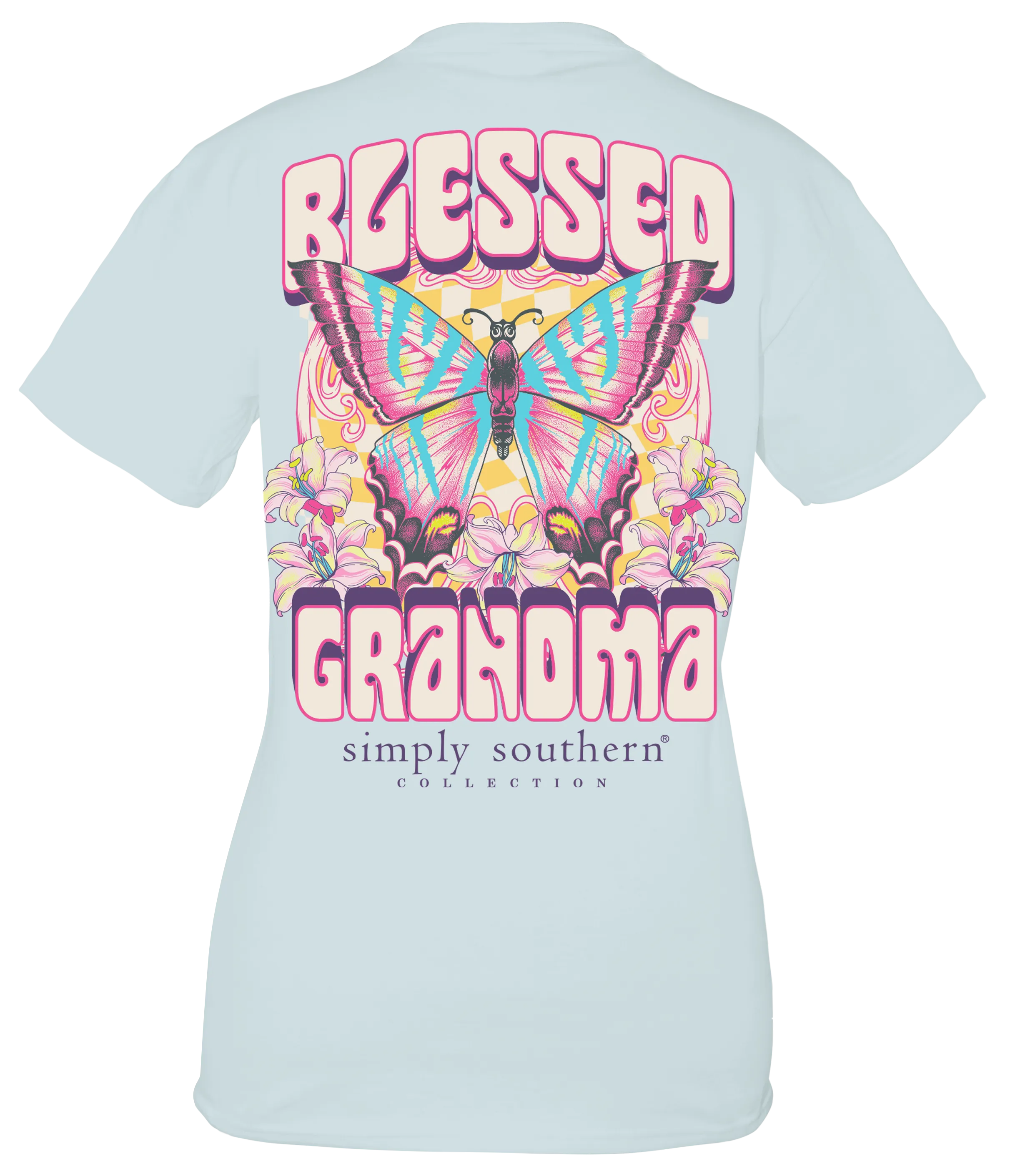 Simply Southern Retro Rock Blessed Grandma Tee with Butterfly