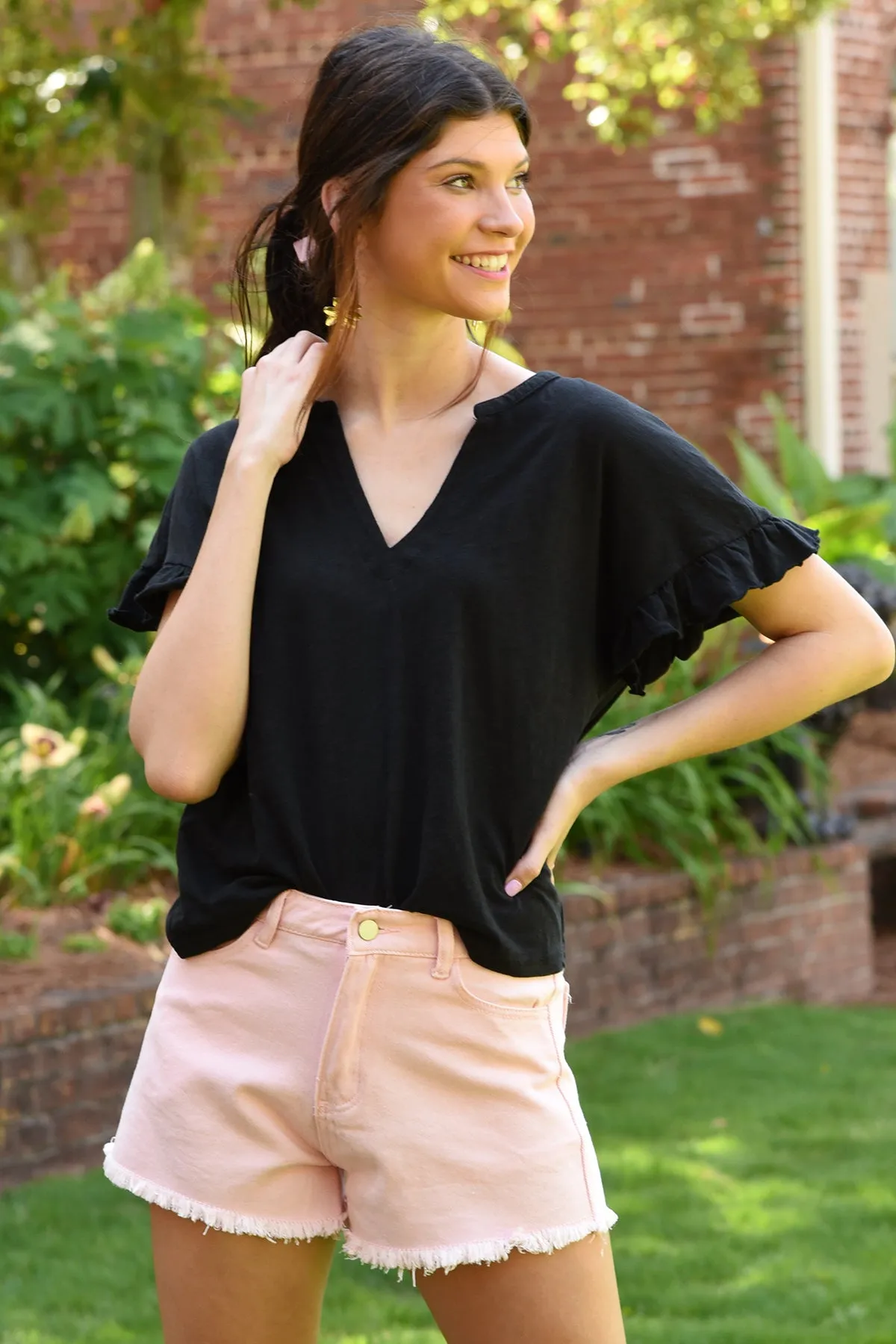 SWEET PINK DENIM SHORTS