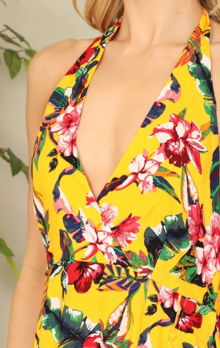 Tropical Flower Twist Dress