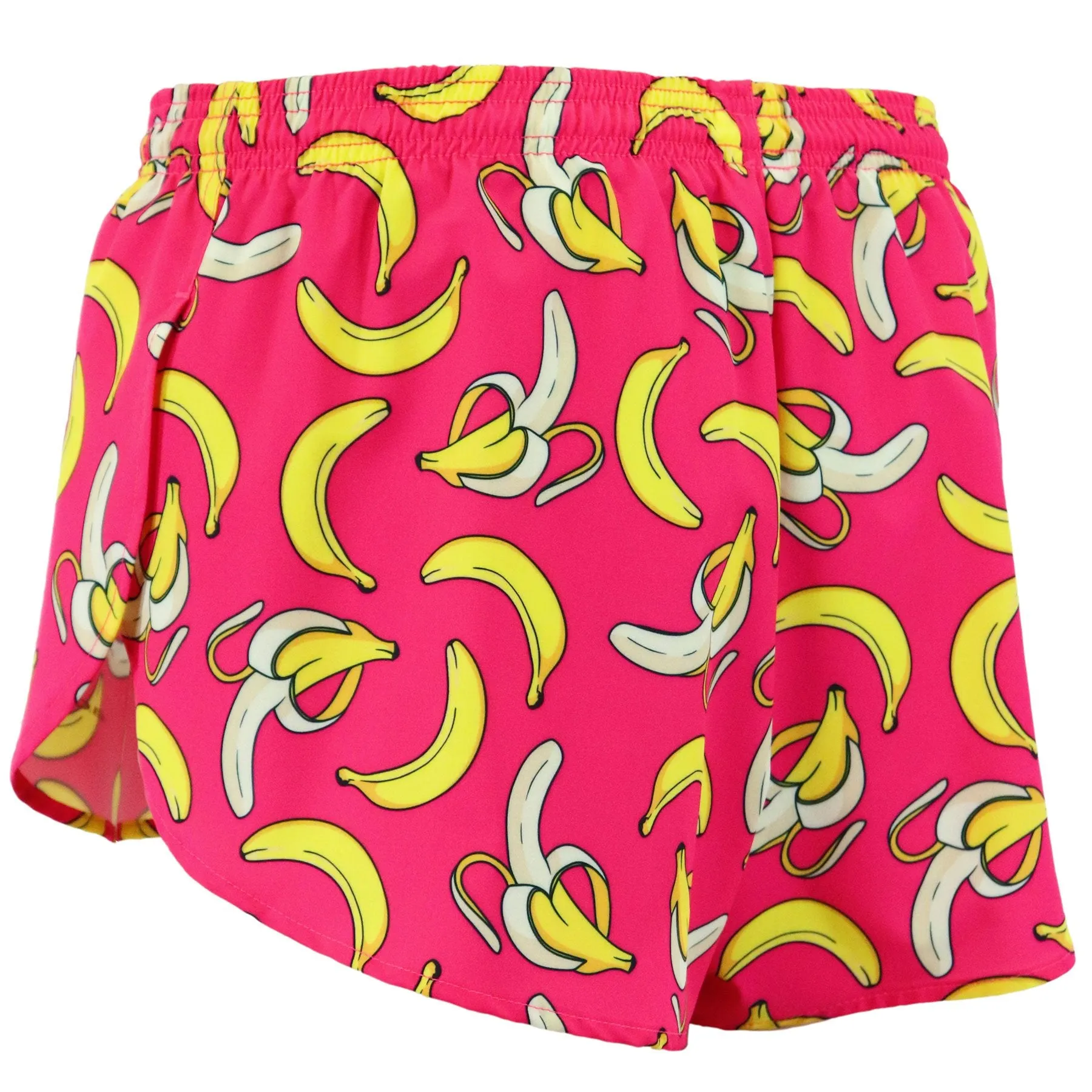 Women's 1" Elite Split Shorts- Gone Bananas