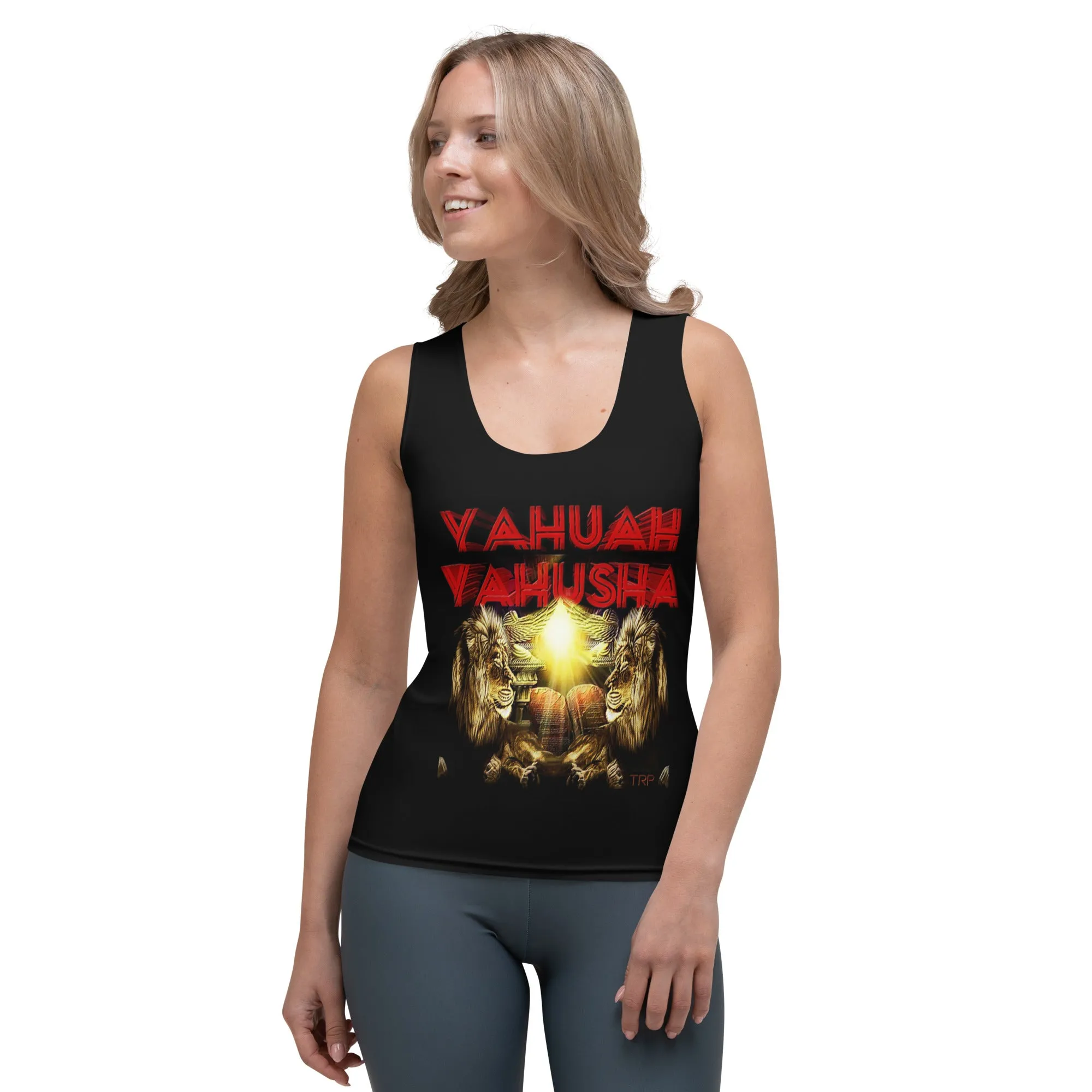 Yahuah Yahusha 02 Ladies Designer Slim Fit Sublimation Wide Strap Tank Top