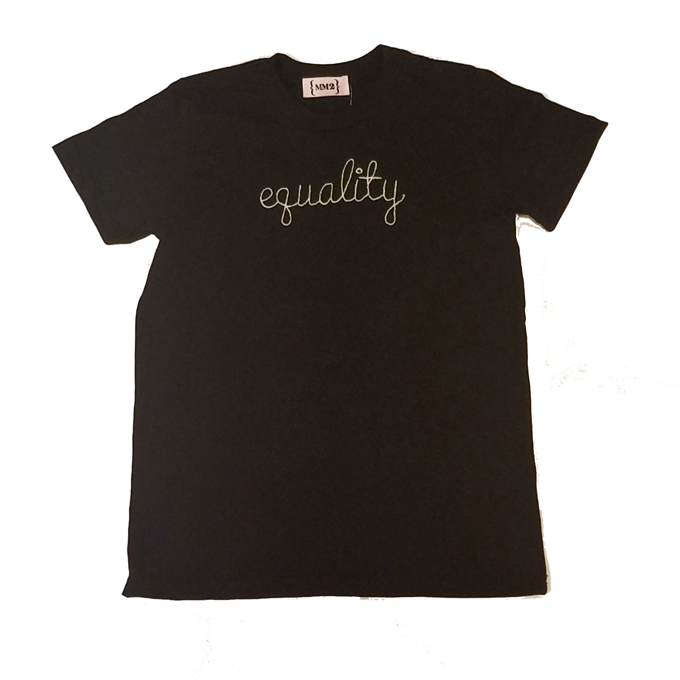 Youth Black Equality T-Shirt W/ White Embroidery