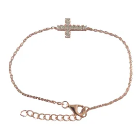 Zara Cross Bracelet Rose Gold large