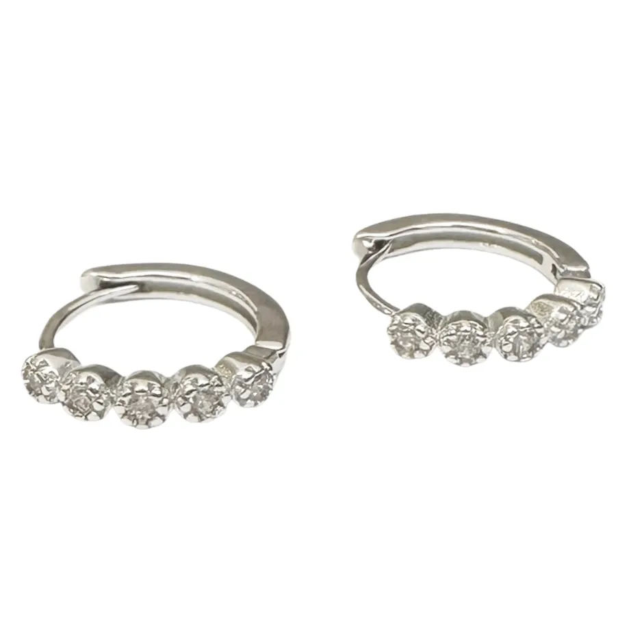 Zara Silver Huggie Earrings